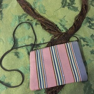 Small cross body reversible fabric bag NWOT